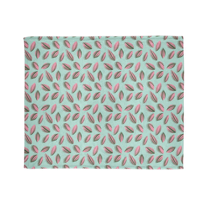 Tradescantia Nanouk Pattern Cozy Fleece Throw Blanket