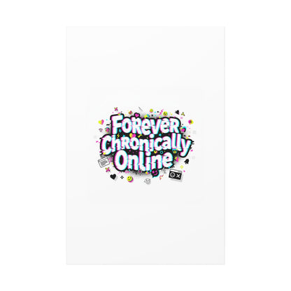 Forever Chronically Online Canvas | internet slang, brainrot meme