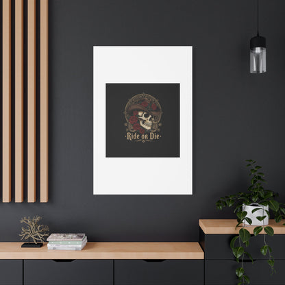 Ride or Die Skull Canvas | Western Skull Art, Gothic Americana