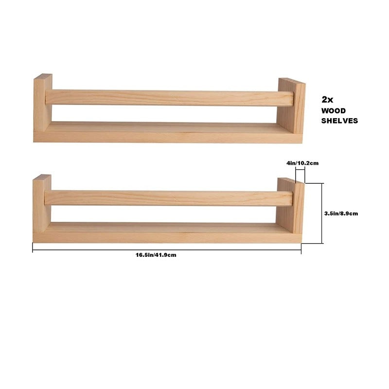 Simple Wooden Creative Children's Bedroom Wall Book Shelf