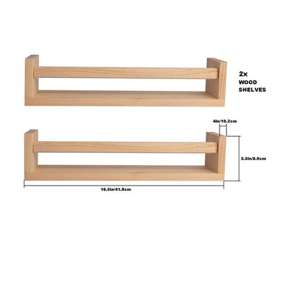 Simple Wooden Creative Children's Bedroom Wall Book Shelf