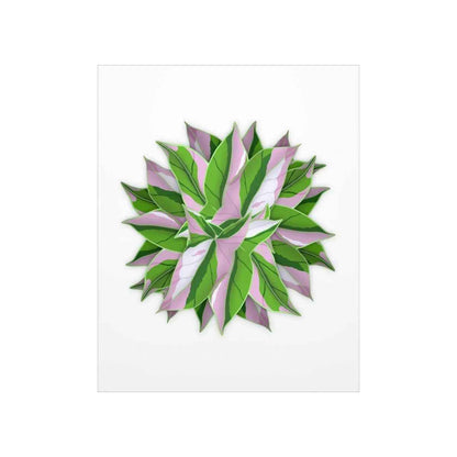 Syngonium Tricolor Pattern Botanical Print – Unframed Wall Art