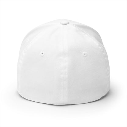 Embroidered 'ULP' Shield Cap — White Structured Baseball Hat
