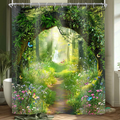 Shower Curtain Digital Printing Bathroom Waterproof Mildew-proof Partition Curtain