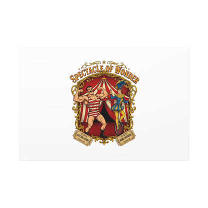 Spectacle of Wonder Circus Art Print, Canvas | Vintage Carnival Design