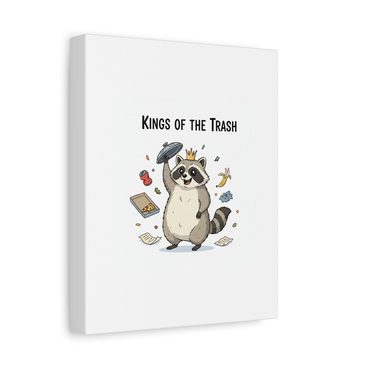 Kings of the Trash Canvas, Raccoon Doodle | Trash Panda, Goofy Critter Art