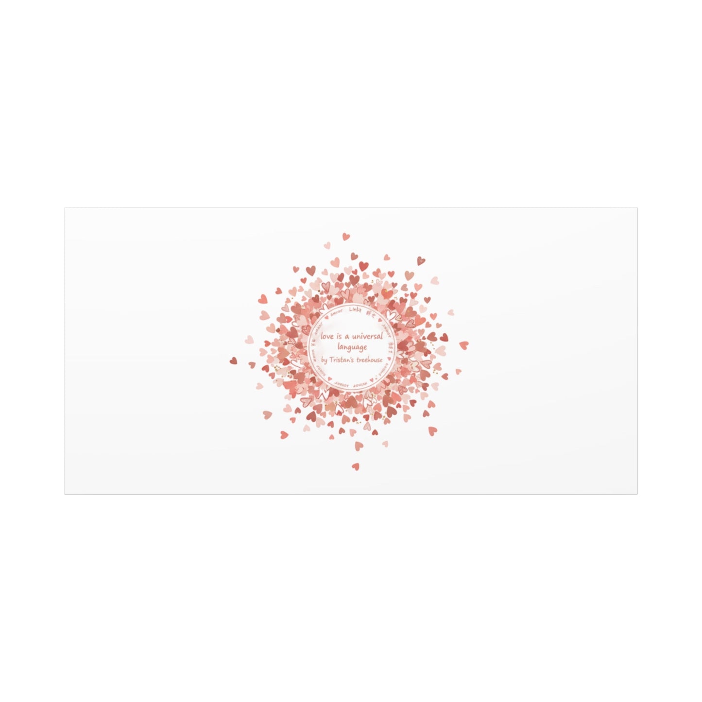 Tiny Heart Confetti Canvas | Matte Stretched Wall Art