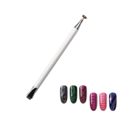 First dual-use imprinted magnetic nail art pen