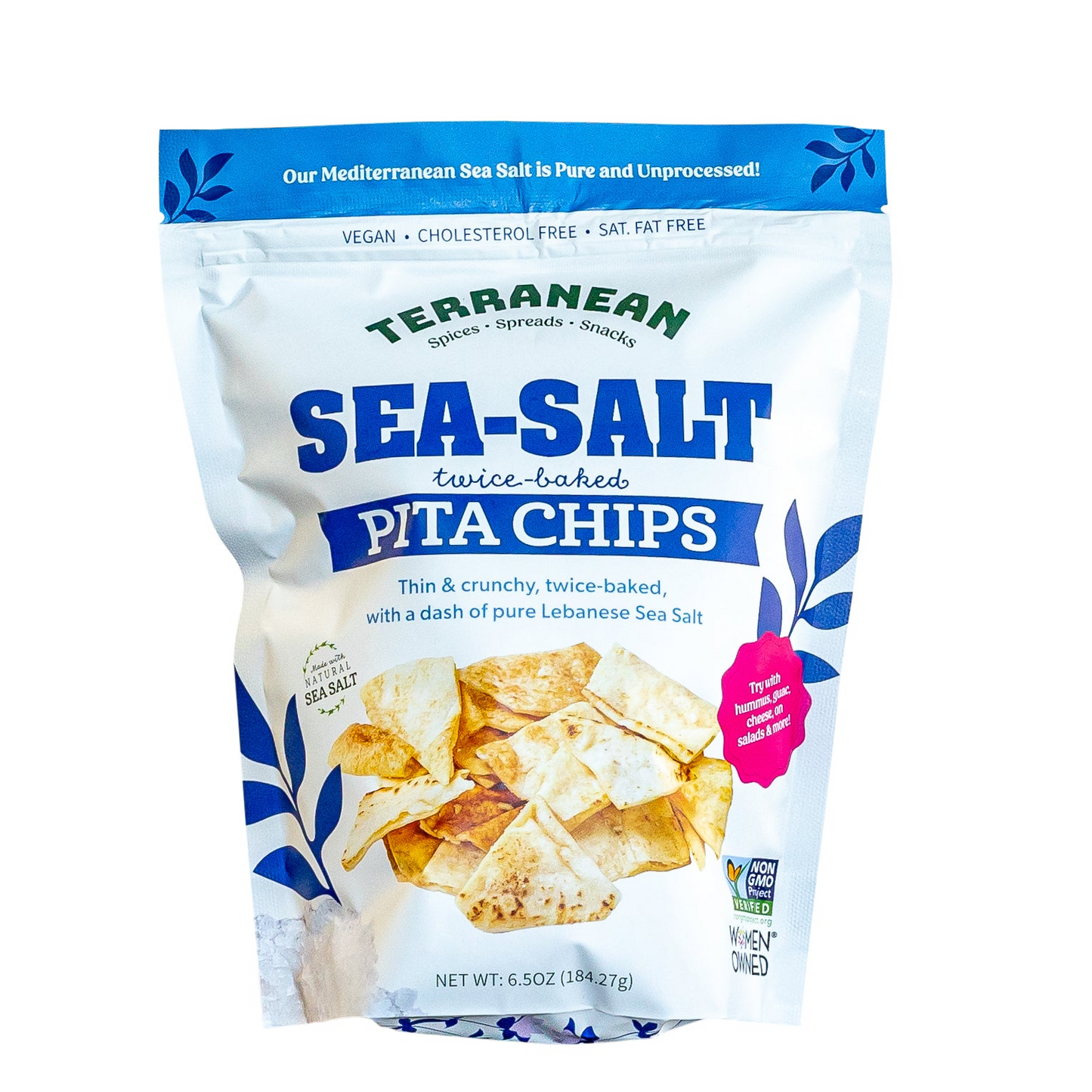 24 Pack Pita Chip Variety (8 Za'atar Pita Chips, 8 Spicy Za'atar Pita Chips, 8 Sea Salt Pita Chips)