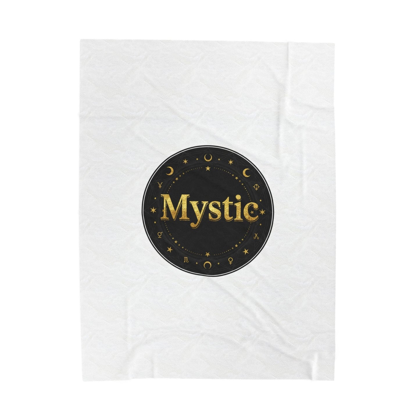 Mystic Circle, Velveteen Plush Blanket | Tarot & Occult Typography