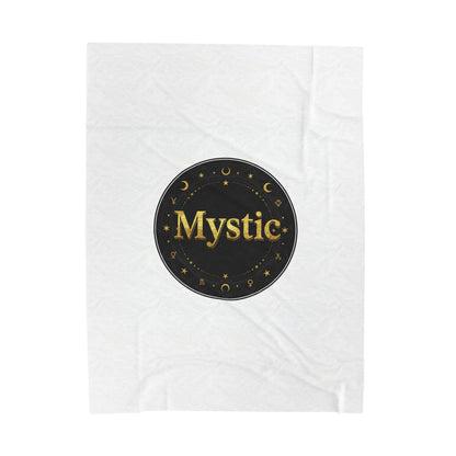Mystic Circle, Velveteen Plush Blanket | Tarot & Occult Typography