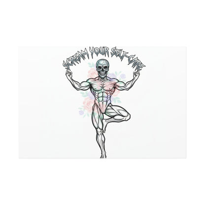 Scream Your Self-Care Canvas | Heavy Metal Wellness, Gothic Wellness Quote