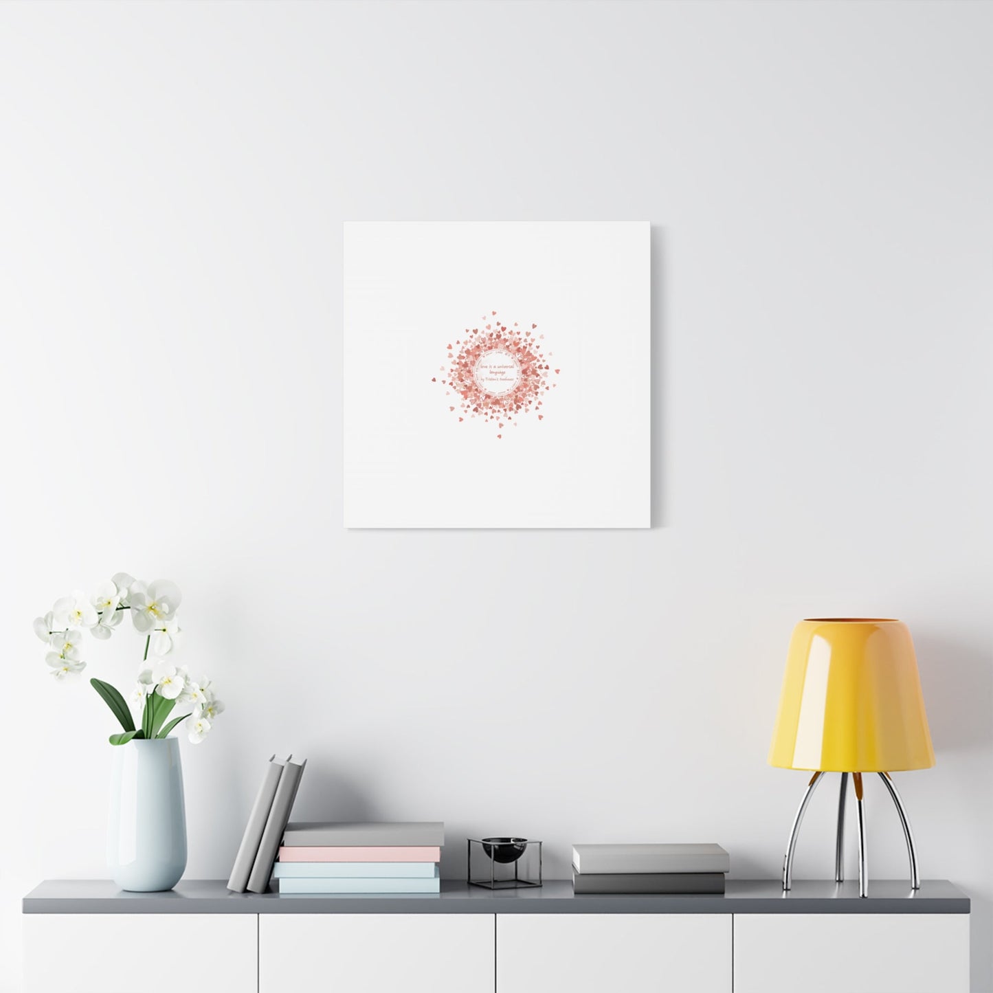 Tiny Heart Confetti Canvas | Matte Stretched Wall Art