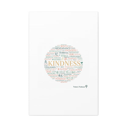 Kindness Word Cloud Canvas | Fresh Start Minimalist Wall Art