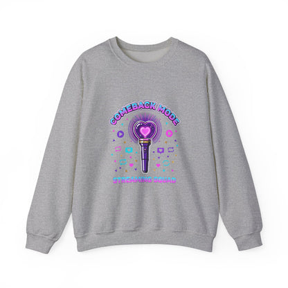 Comeback Mode Streaming Squad Crewneck, K-pop Comeback, Lightstick Fan Chant