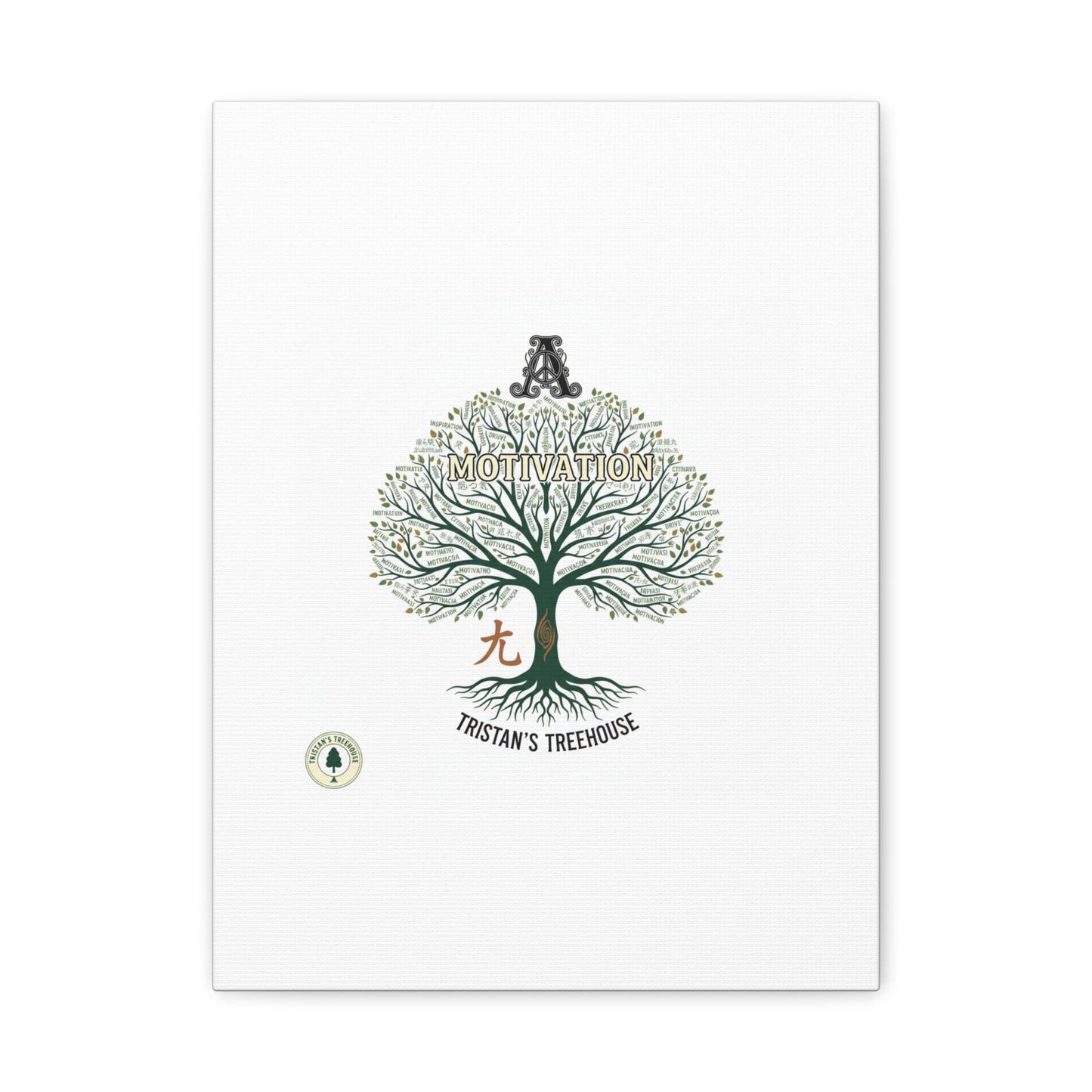 Handwritten Doodle Tree Canvas | Matte Stretched Wall Art