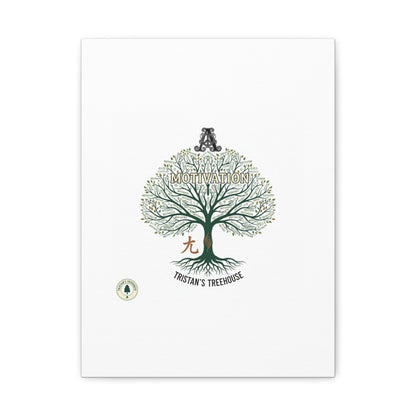 Handwritten Doodle Tree Canvas | Matte Stretched Wall Art