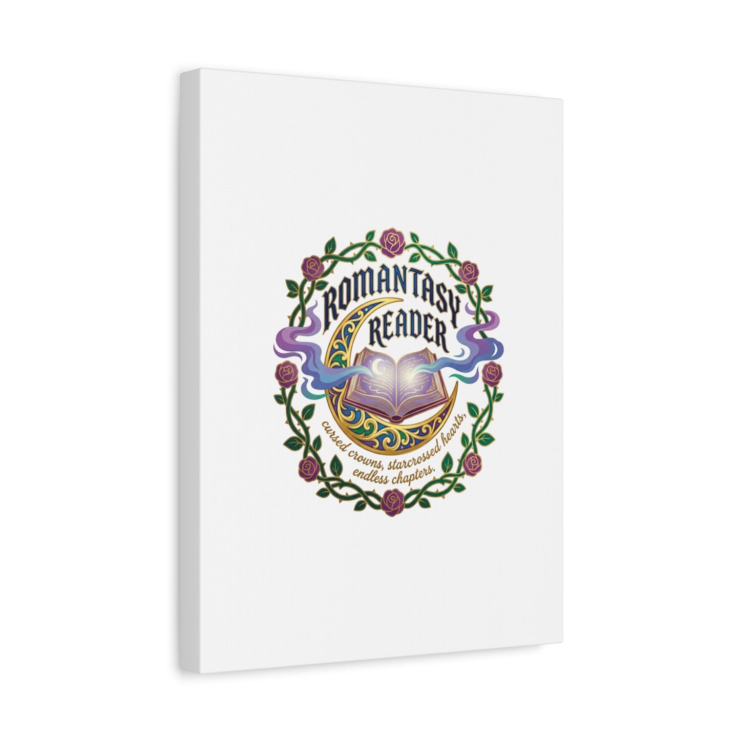 Romantasy Reader Canvas Print | enchanted bookish celestial gothic