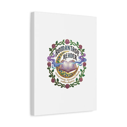 Romantasy Reader Canvas Print | enchanted bookish celestial gothic