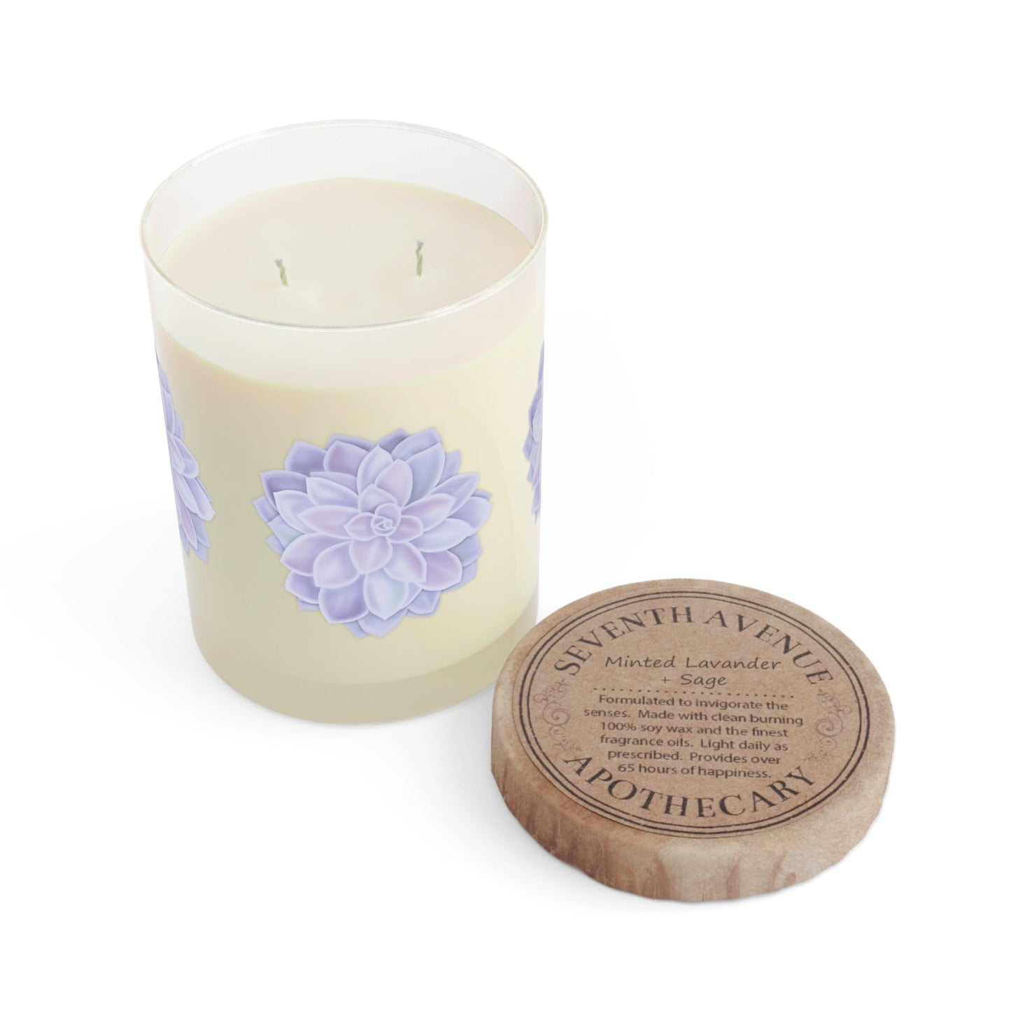 Graptopetalum Murasaki Succulent Soy Candle 11 oz – Three Scent Options
