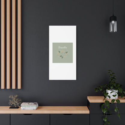 Breathe Mountain Line Canvas | Nature Symbols, Minimal Forest Wall Art