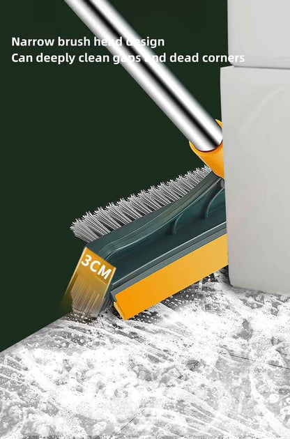 3 In 1 Cleaning Brush Cleaner Brush For Cleaning Bathroom Brush With Long Handle Rotating Floor Brush Crevice Brush