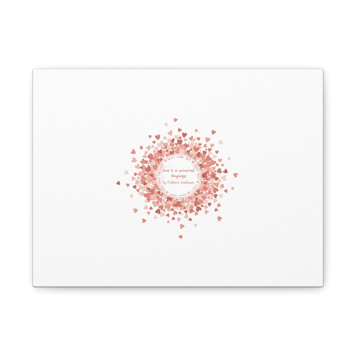 Tiny Heart Confetti Canvas | Matte Stretched Wall Art