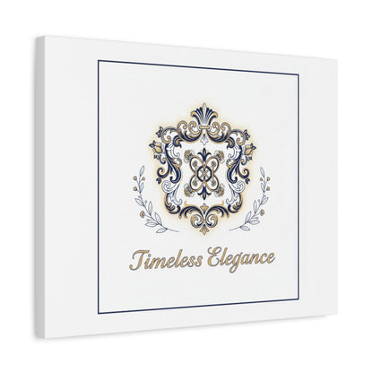Ornate Brooch Emblem Canvas | Vintage Formalwear Accents, Baroque Print