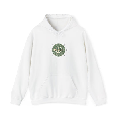 Handwritten Peace Doodle Hoodie | sketch aesthetic, hand drawn message