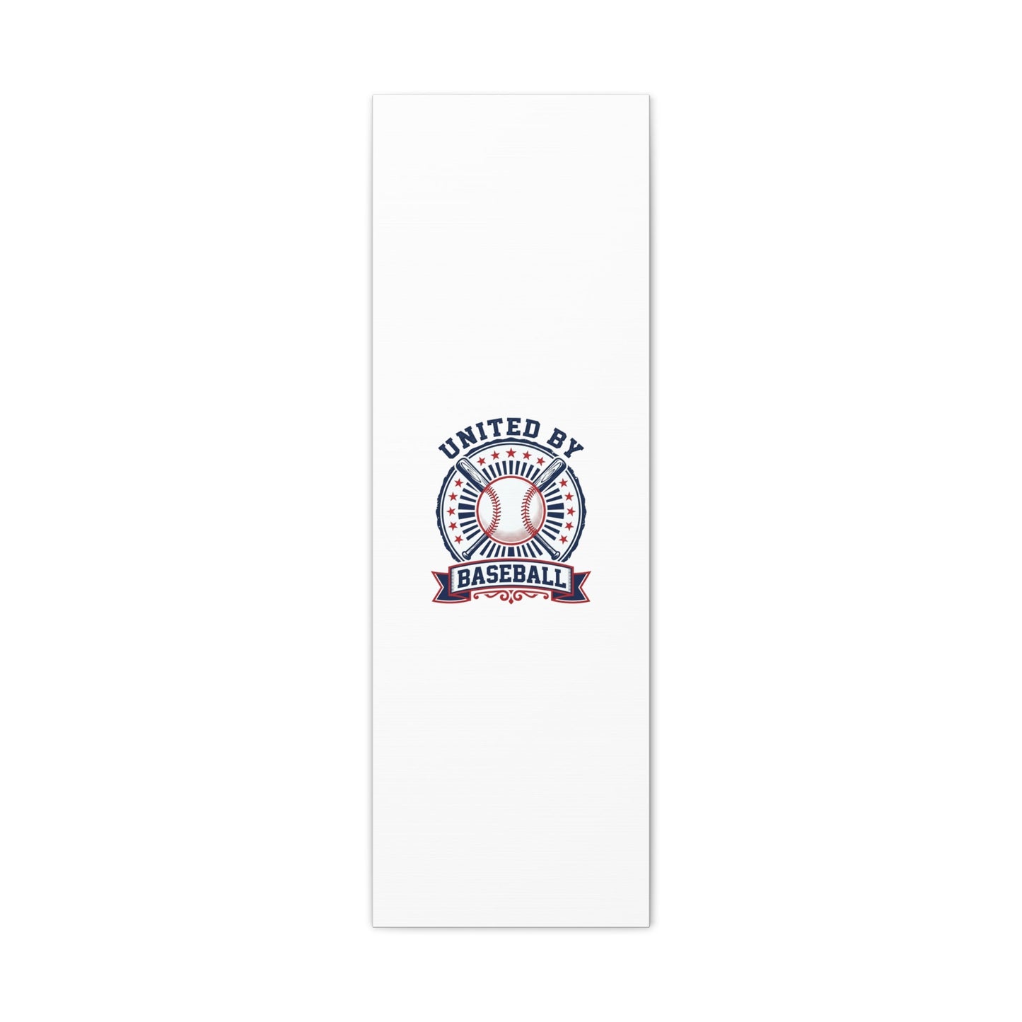 United by Baseball Canvas | Patriotic Baseball Graphic, Red White Blue Wall Art