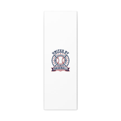 United by Baseball Canvas | Patriotic Baseball Graphic, Red White Blue Wall Art