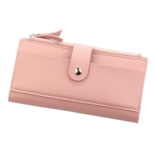 Clutch three fold buckle coin purse