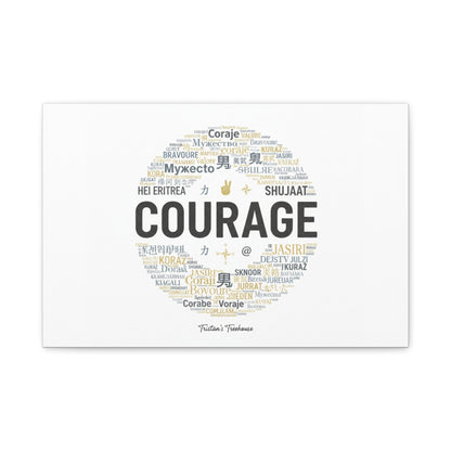 Courage Word Cloud Canvas | Fresh-Start Minimalism art print