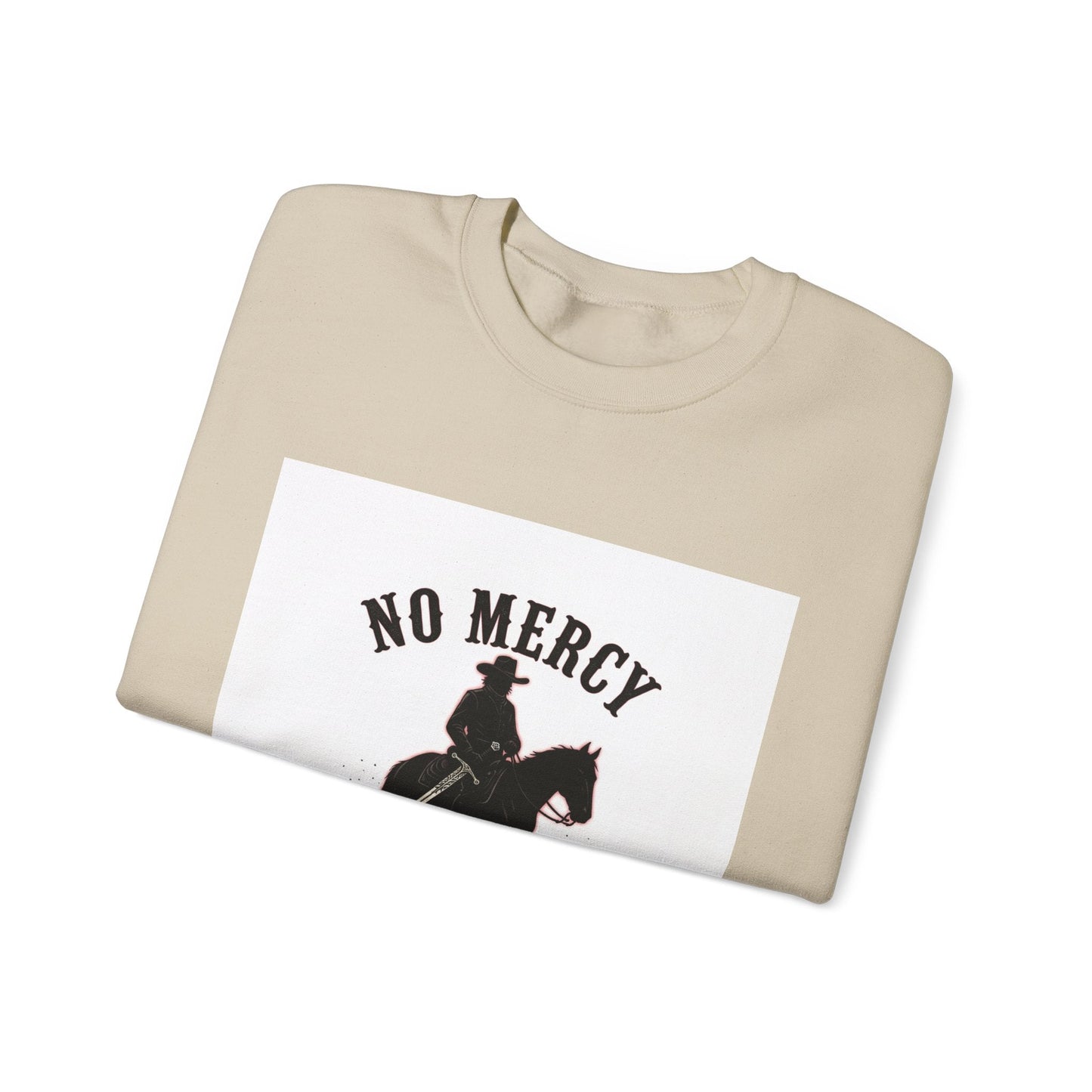 No Mercy cowboy silhouette Sweatshirt | western skull art, gothic Americana