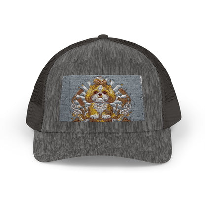 Trucker Cap — Gold Floral Mandala Patch Snapback