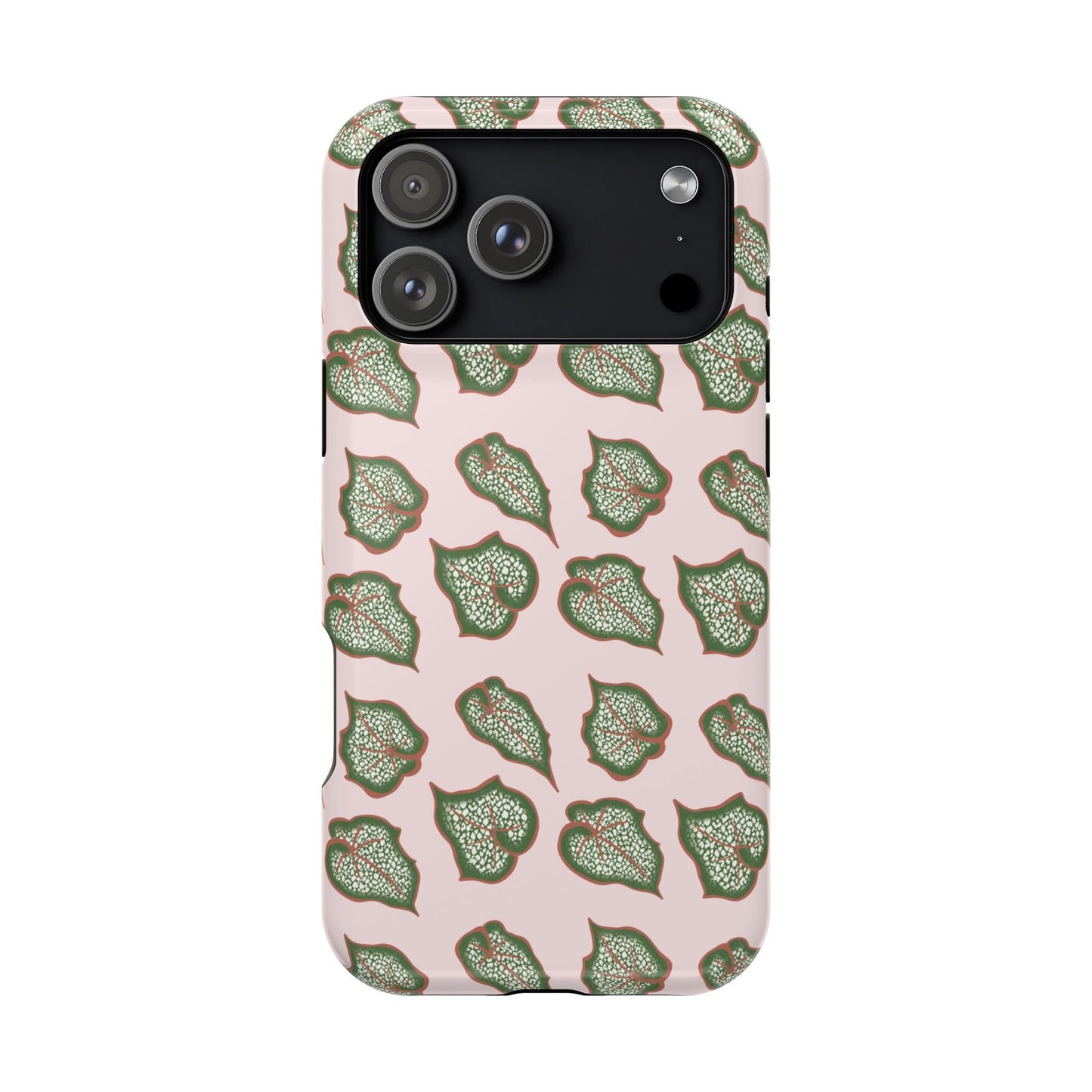 Begonia Pattern Phone Case – Dual Layer Protective Cover