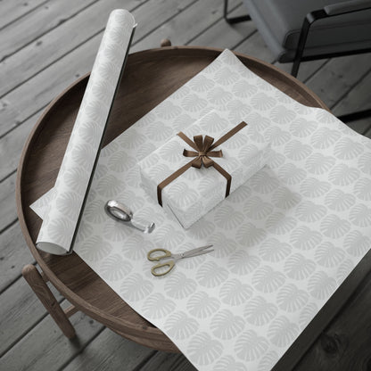 Monstera Leaf Gray Wrapping Paper – Botanical Gift Wrap Roll