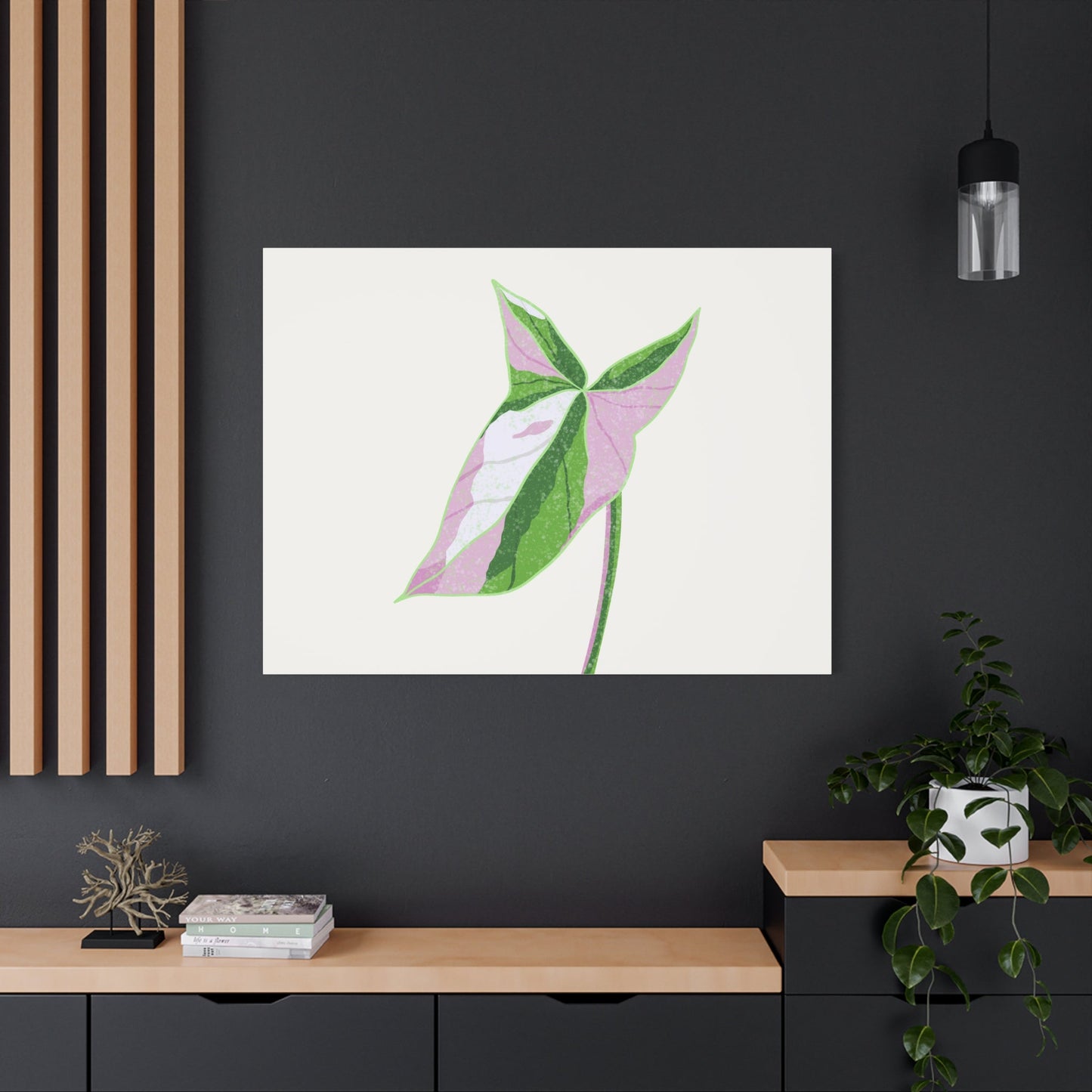 Syngonium Tricolor Canvas Print – Botanical Wall Art