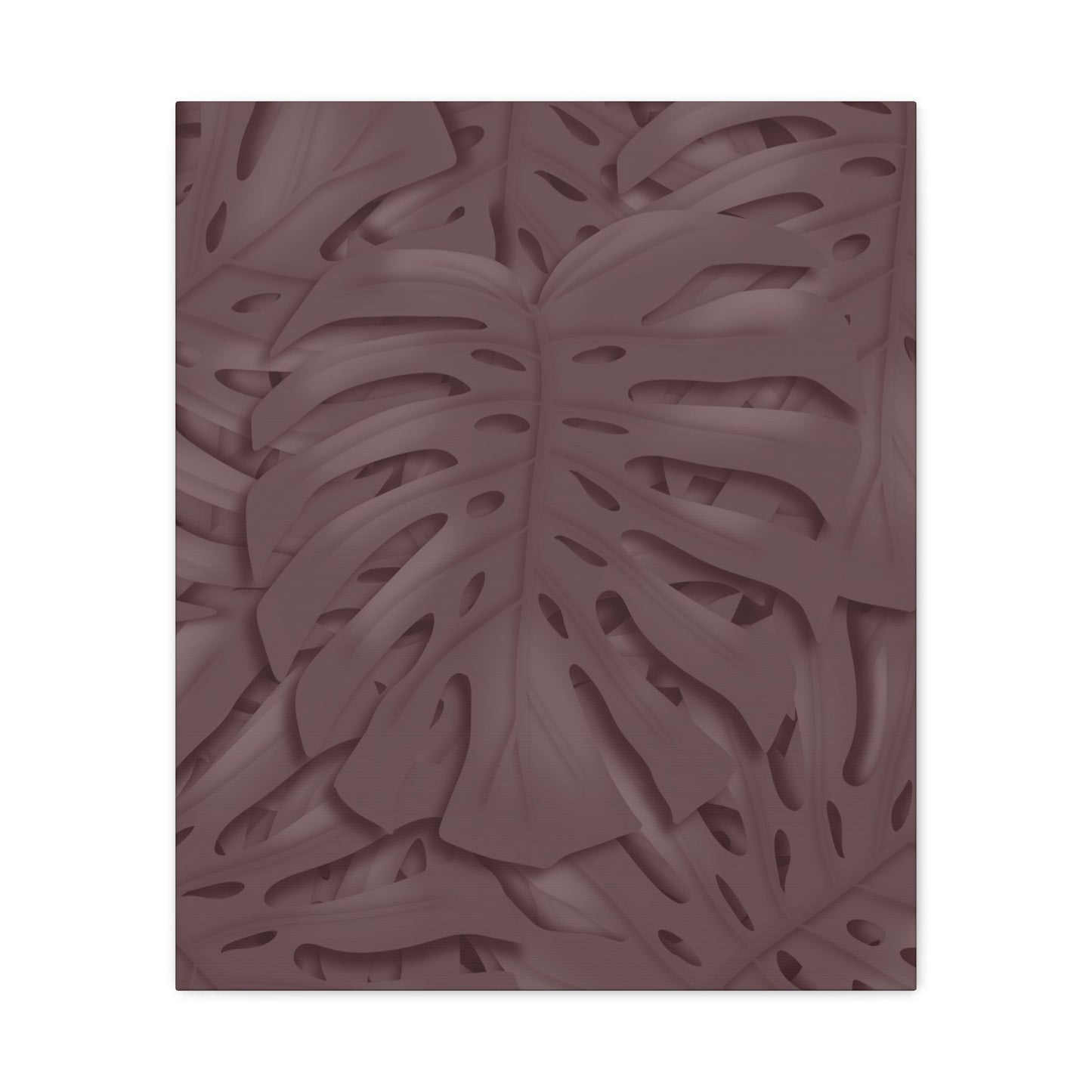 Merlot Monstera Canvas Print – Botanical Wall Art