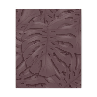 Merlot Monstera Canvas Print – Botanical Wall Art