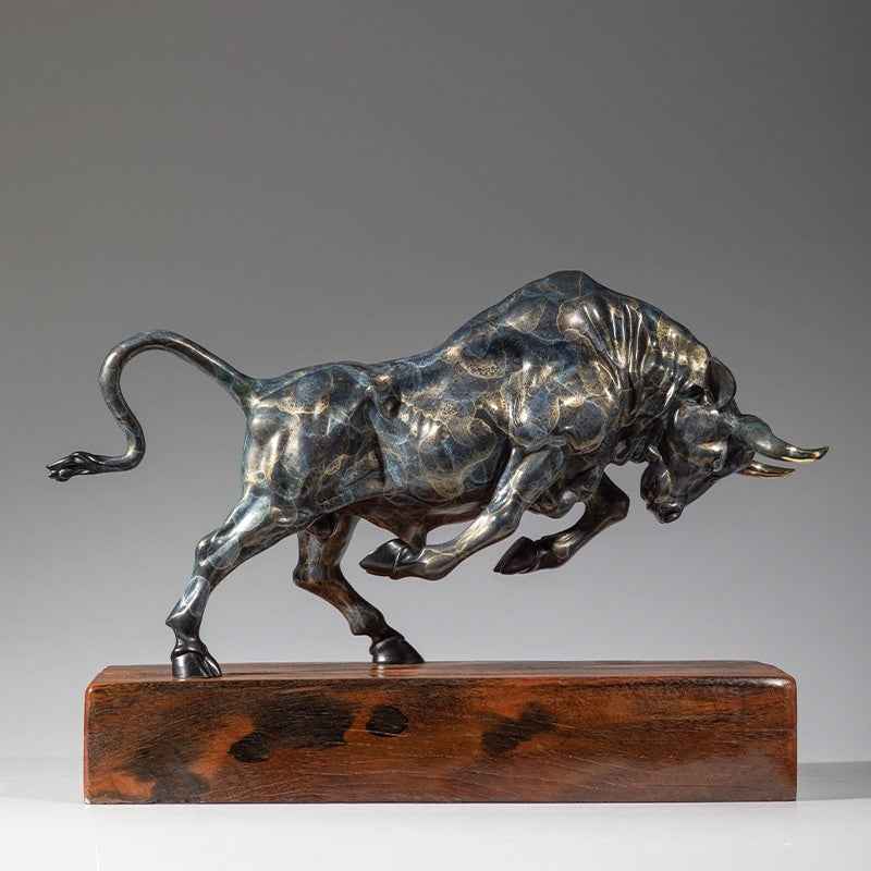 Bronze Ox Crafts Ornament Brass Cow Sculpture Copper Artwork Decoration