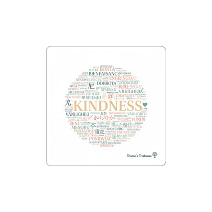 Kindness Wordcloud Sticker | Fresh-Start Minimalism, Neutral Renew