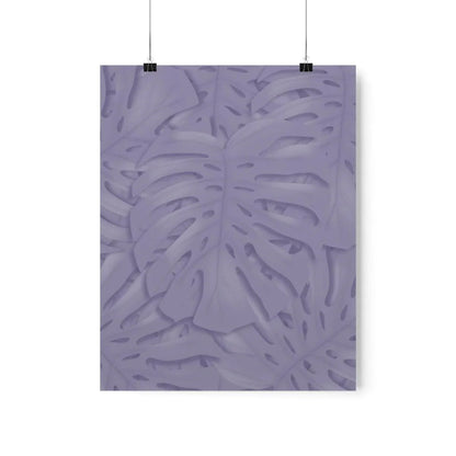 Violet Monstera Botanical Print – Unframed Wall Art