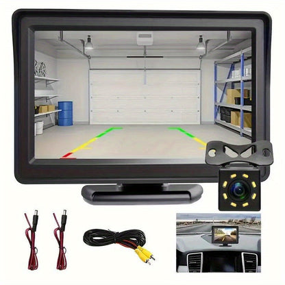 8LED Night Vision Reversing Camera HD 4.3 Inch Monitor Wide Angle Parking System for Multi Vehicle Safety Backup