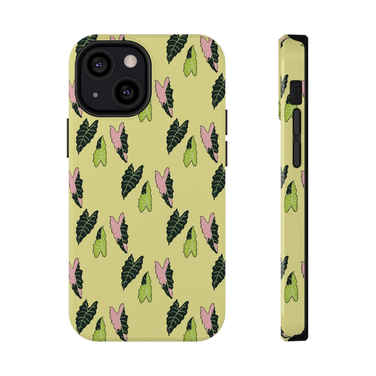 Alocasia Pattern Phone Case – Dual Layer Protective Cover