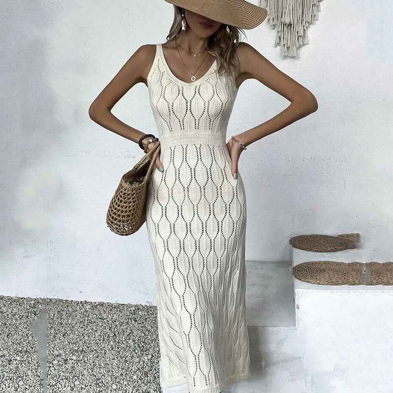 Beach Dress Women's Solid Color Knitted Beach Bikini