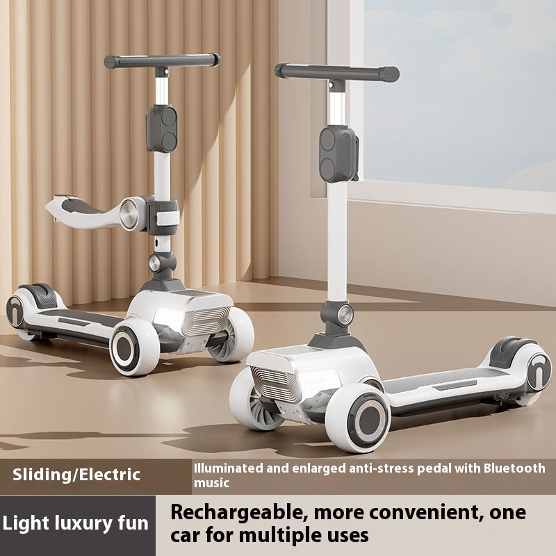 Rechargeable And Foldable Children's Scooter