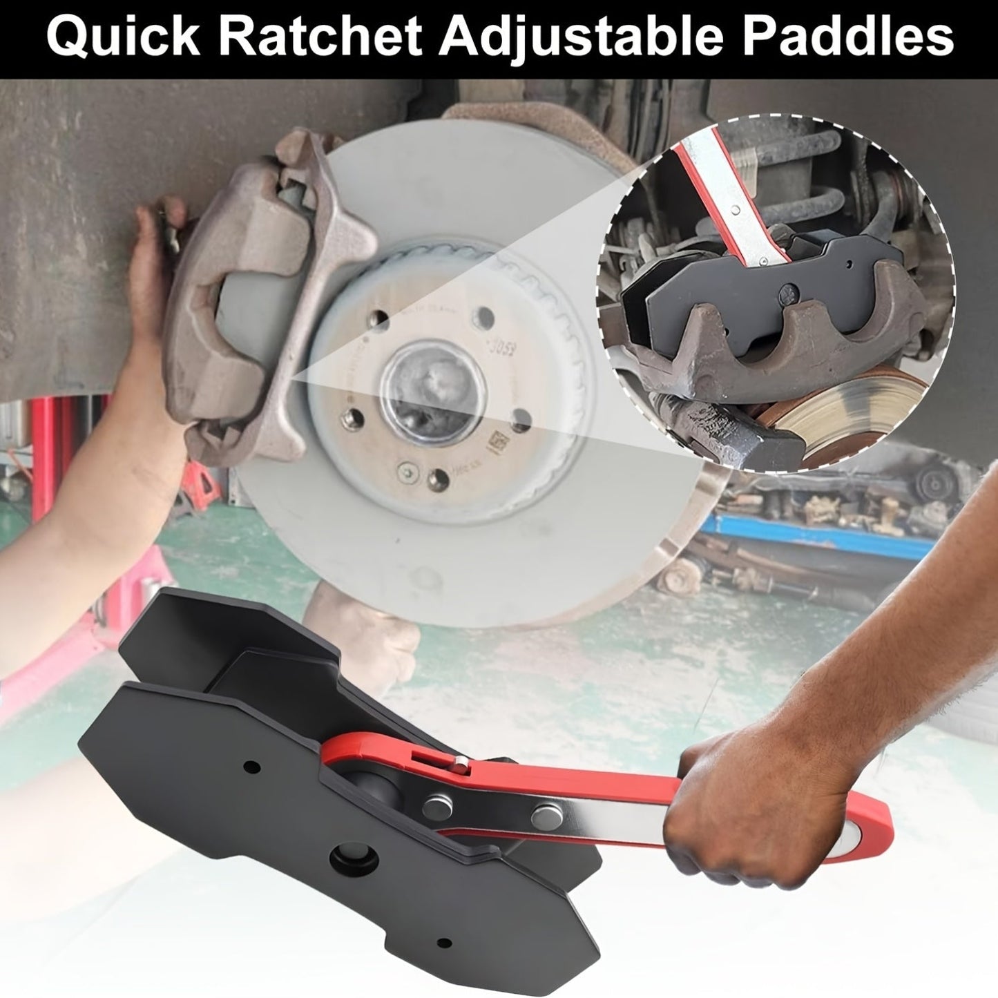 Universal Carbon Steel Auto Ratchet Brake Piston Wrench Expander 360 Degree