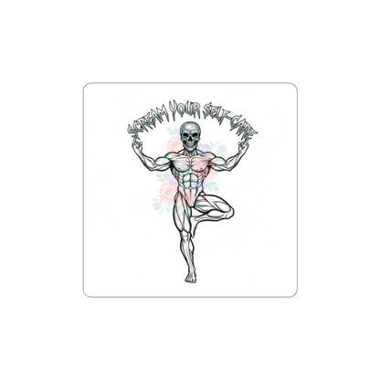 Scream Your Self-Care Kiss-Cut Stickers | heavy metal wellness, gothic wellness quote