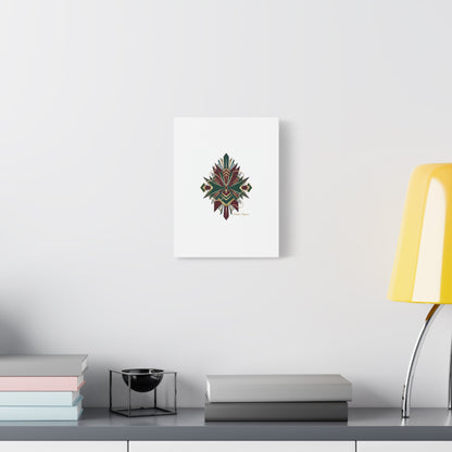 Art Deco geometric brass print Canvas | Neo-Deco chrome & gold fan motif